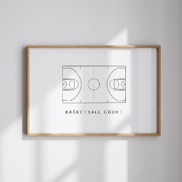 Basketballfeld Poster