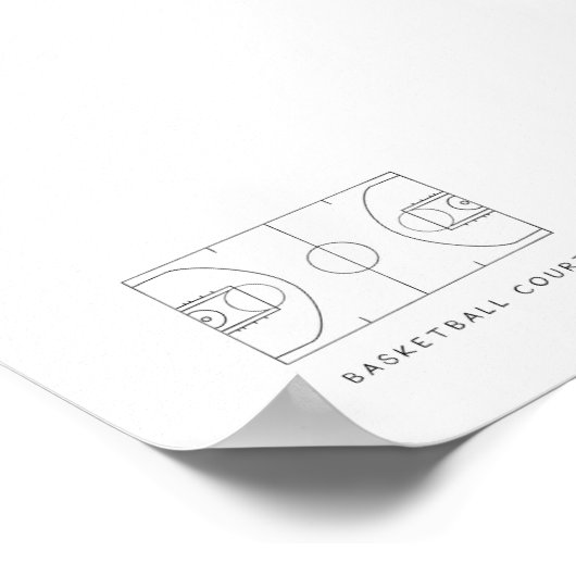 Basketballfeld Poster (Ecke)