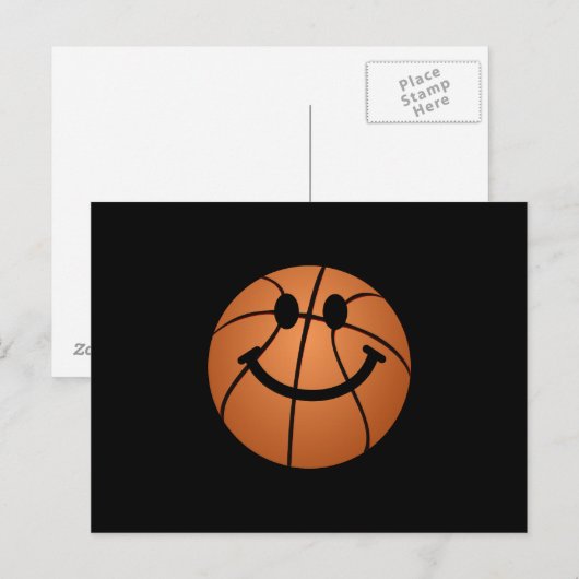 Basketballfläche Postkarte (Vorne/Hinten)