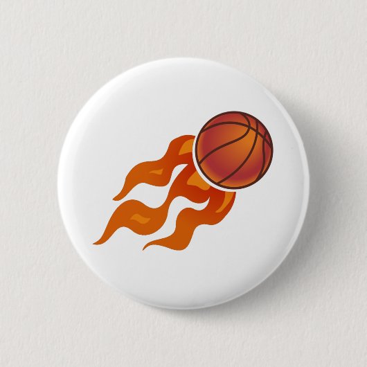 Basketballflammen Button (Vorderseite)