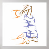 Basketballflug Poster (Vorne)