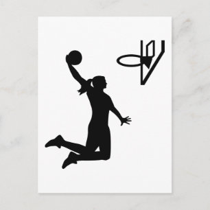 Basketballfrau Postkarte