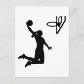 Basketballfrau Postkarte (Vorderseite)