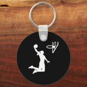 Basketballfrau Schlüsselanhänger (Vorderseite)