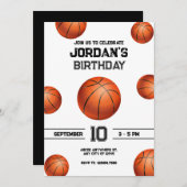 Basketballgeburtstag Einladung (Vorne/Hinten)