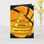 Basketballgeburtstagskarte Karte (Gelbe Blume)