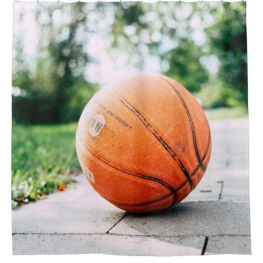 Basketballgeschenk Duschvorhang (Vorderseite)