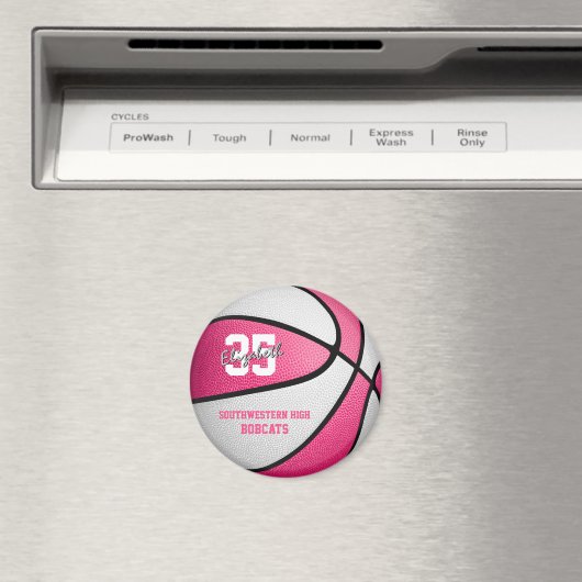 Basketballgeschenke eines rosa Weißen Mädchens mit Magnet (In Situ (Geschirrspüler))