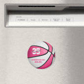 Basketballgeschenke eines rosa Weißen Mädchens mit Magnet (In Situ (Geschirrspüler))