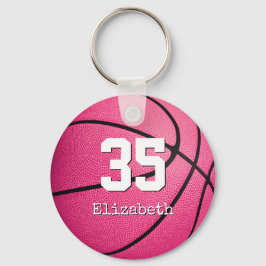 Basketballgeschenke für personalisierte Pink-Girls Schlüsselanhänger