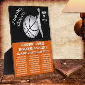 Basketballgeschenke für Trainer. Basketballtrainer Fotoplatte