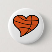 Basketballherz Button (Vorderseite)