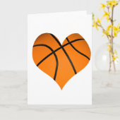 Basketballherz geformt karte (Gelbe Blume)