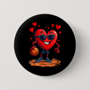 Basketballherz - Liebe und Hopfendesign für Button