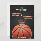 Basketballhochzeit Einladung (Vorderseite)