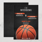 Basketballhochzeit Einladung (Vorne/Hinten)