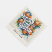 Basketballhochzeit Serviette (Ecke)