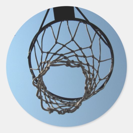 Basketballhupensticker Runder Aufkleber (Vorderseite)