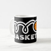 Basketballkaffee-Tasse | Personalizable der Nr. 12 Kaffeetasse (Vorderseite Links)