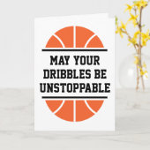 Basketballkarten viel Glück Karte (Gelbe Blume)