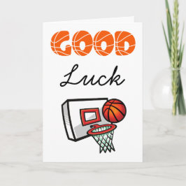 Basketballkarten viel Glück Karte