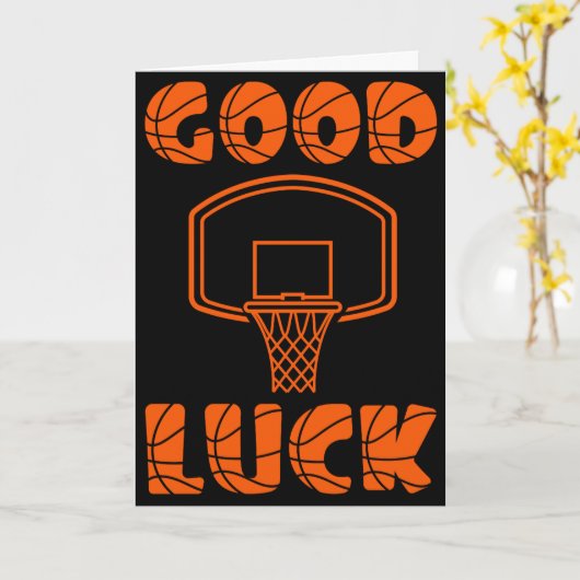 Basketballkarten viel Glück Karte (Gelbe Blume)