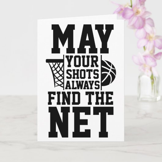 Basketballkarten viel Glück Karte (Orchidee)