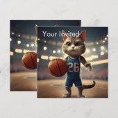 Basketballkatze, Einladung (Vorne/Hinten)