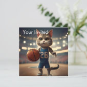 Basketballkatze, Einladung (Stehend Vorderseite)