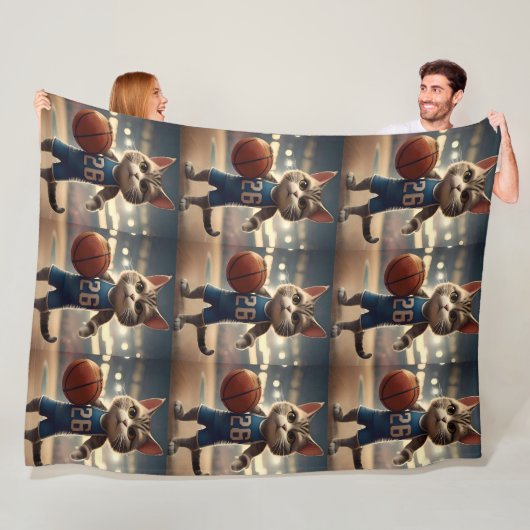 Basketballkatze, Fleecedecke (Beispiel)
