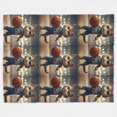 Basketballkatze, Fleecedecke (Vorderseite (Horizontal))
