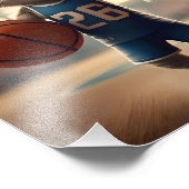 Basketballkatze, Fotodruck (Ecke)