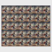 Basketballkatze, Geschenkpapier (Flach)