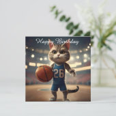 Basketballkatze, Karte (Stehend Vorderseite)