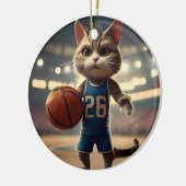 Basketballkatze, Keramik Ornament (Links)