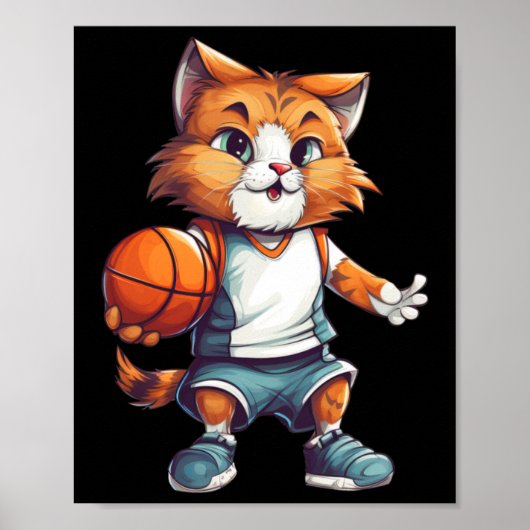 Basketballkatze Poster (Vorne)