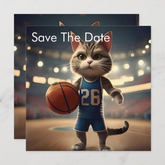 Basketballkatze, Save The Date (Vorne/Hinten)