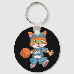 Basketballkatze Schlüsselanhänger