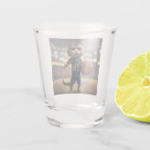 Basketballkatze, Schnapsglas (Rückseite)