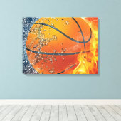 Basketballkissen Leinwanddruck (Insitu (Holzboden))