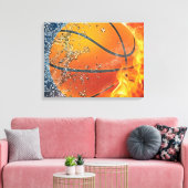 Basketballkissen Leinwanddruck (Insitu (Wohnzimmer))