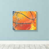 Basketballkissen Leinwanddruck (Insitu (Holzboden))