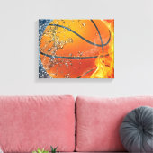 Basketballkissen Leinwanddruck (Insitu (Wohnzimmer))