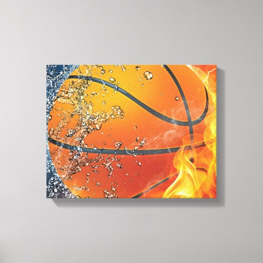 Basketballkissen Leinwanddruck (Vorderseite)