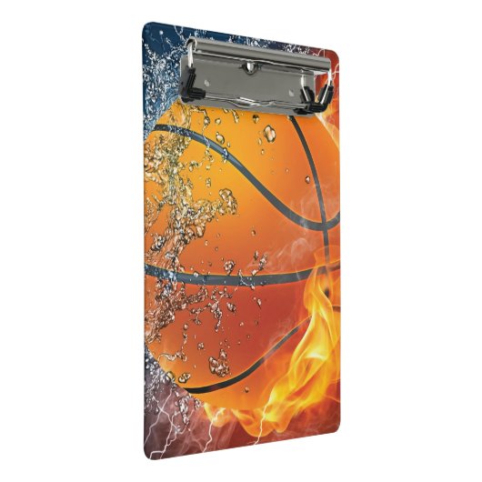 Basketballkissen Mini Klemmbrett (Schrägansicht)