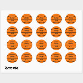 Basketballkleber Runder Aufkleber (Blatt)