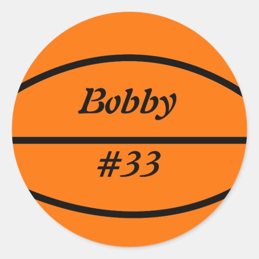 Basketballkleber Runder Aufkleber (Vorderseite)