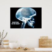 Basketballkopf (Röntgen) Poster (Küche)