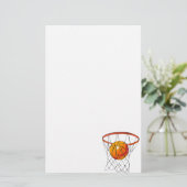 Basketballkorb Briefpapier (Stehend Vorderseite)