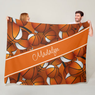 Basketballkorb, grün, personalisiert fleecedecke